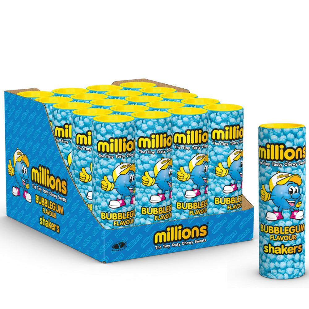 Millions Strawberry & Bubblegum Shakers Tubes - 10 or 20 Pack