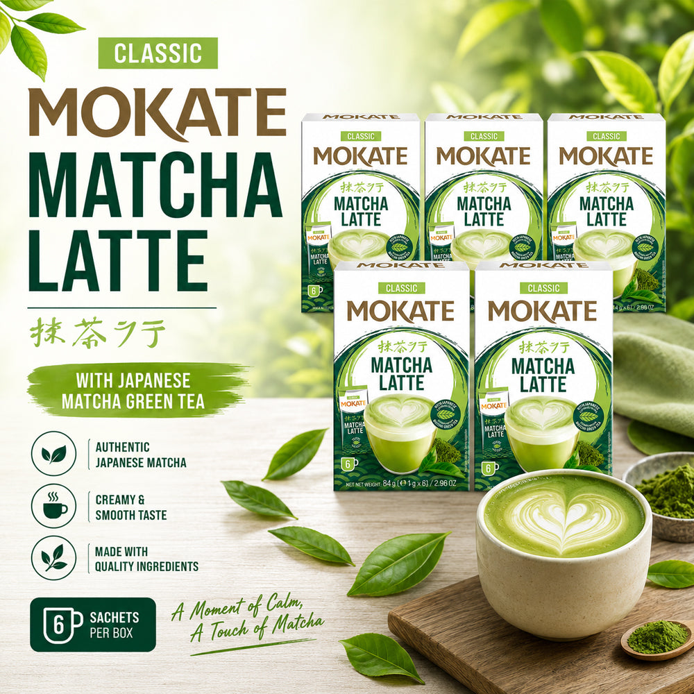 Mokate Matcha Classic Instant Matcha Drink 6 x 14g (Box of 5)