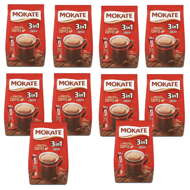 Mokate 3 In 1 Classic Coffee 10x18g Sachets (5 & 10 Packs)