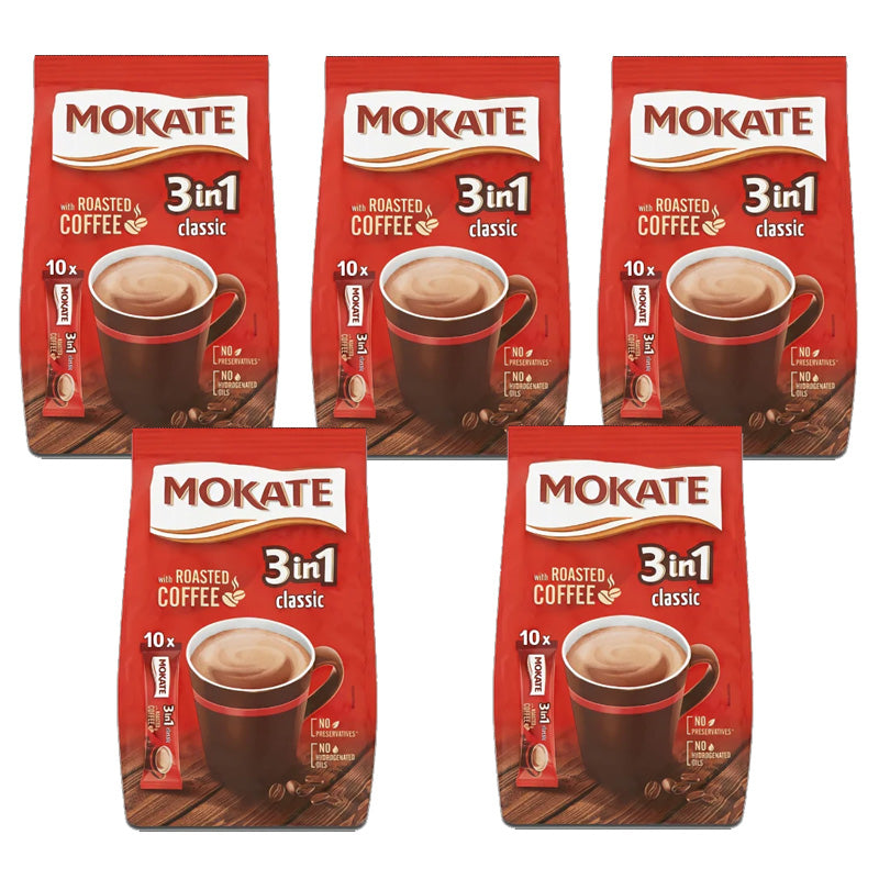Mokate 3 In 1 Classic Coffee 10x18g Sachets (5 & 10 Packs)