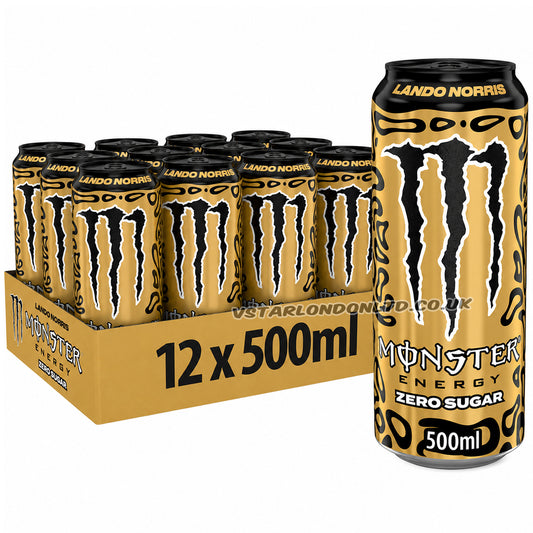 Monster Energy Lando Norris Gold Limited Edition Zero Sugar PMP 500ml (Case of 12)