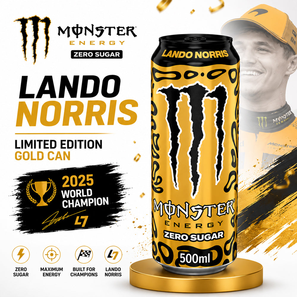 Monster Energy Lando Norris Gold Limited Edition Zero Sugar PMP 500ml (Case of 12)