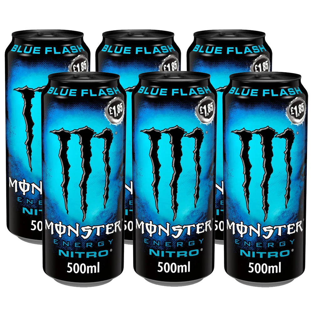 Monster Energy Nitro Blue Flash PMP 500ml (6 & 12 Cans)