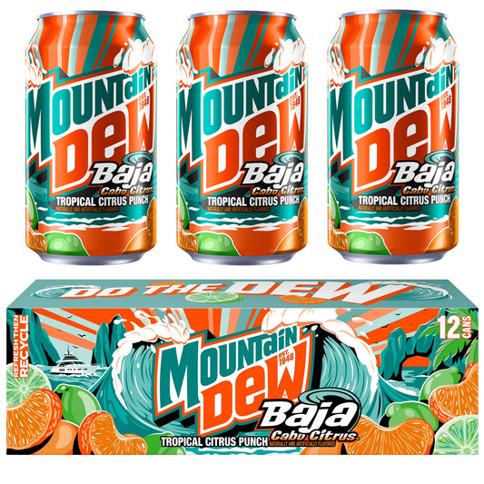 Mountain Dew Baja Blast Cabo Citrus 355ml (12 Cans)