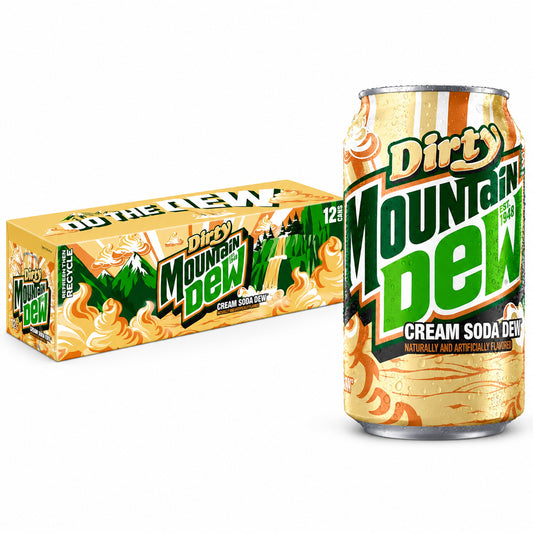 Mountain Dew Dirty Cream Soda Dew Soft Drink 12 x 355ml Cans