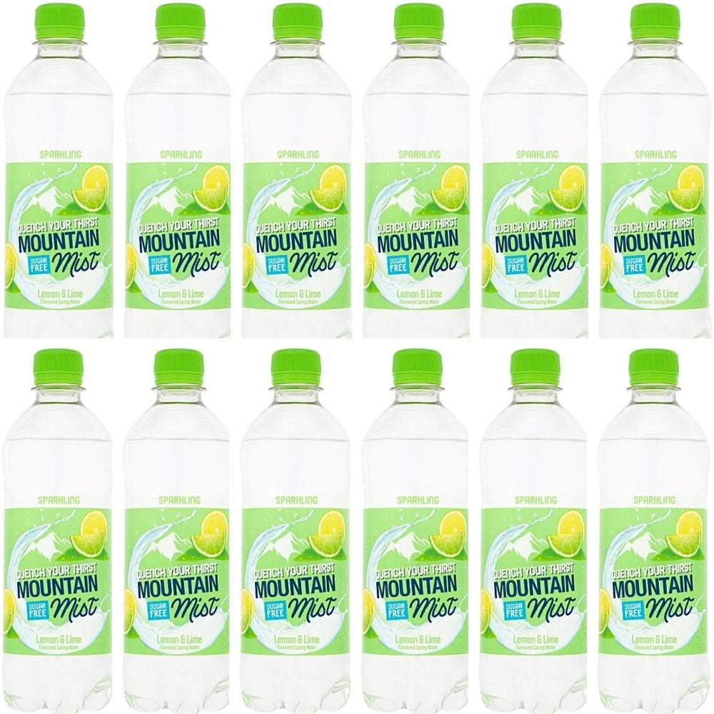 Mountain Mist Flavoured Sparkling Spring Water – 12x500ml (Multiple Flavours)