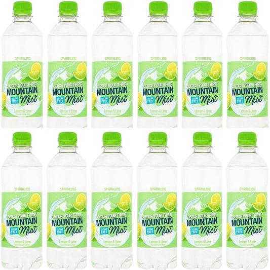 Mountain Mist Flavoured Sparkling Spring Water – 12x500ml (Multiple Flavours)