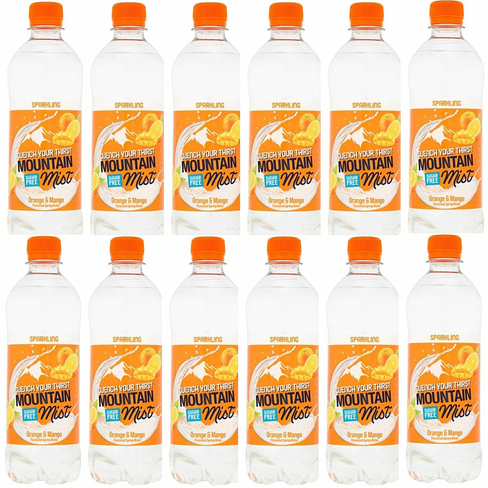 Mountain Mist Flavoured Sparkling Spring Water – 12x500ml (Multiple Flavours)
