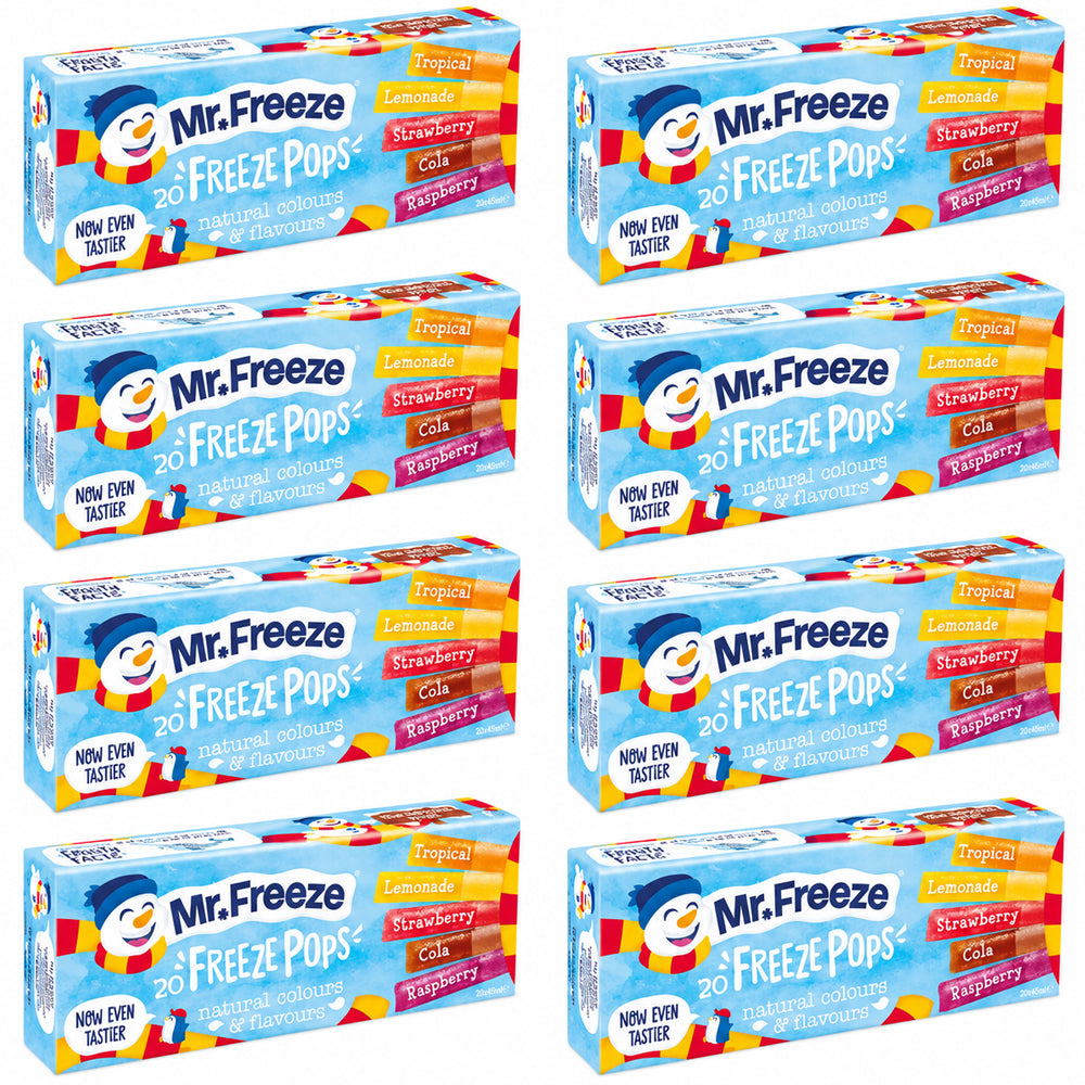 Mr. Freeze Freeze Pops 20 x 45ml (Case of 8) | Assorted Ice Pops