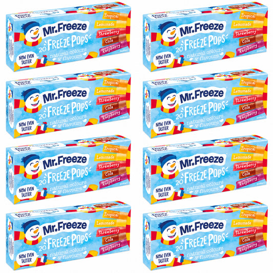 Mr. Freeze Freeze Pops 20 x 45ml (Case of 8) | Assorted Ice Pops