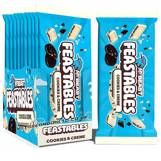 Mr Beast Feastables Cookies & Creme Bar 60g (5 & 10 Bars)