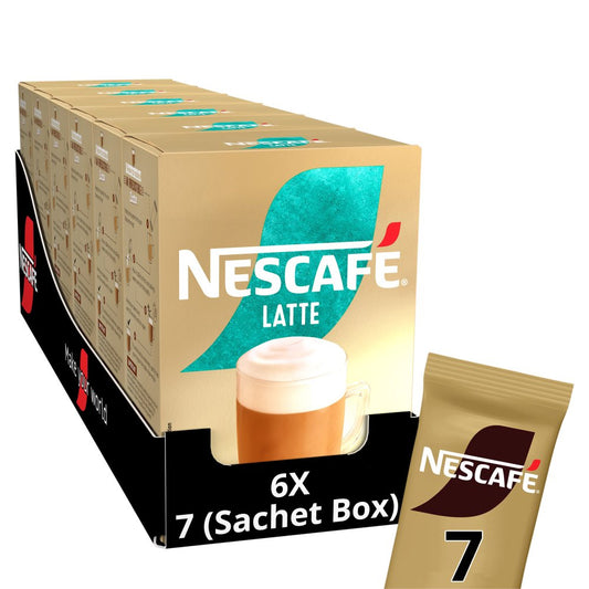 Nescafé Latte Instant Coffee 7 x 18g Sachets (Box of 6) PMP