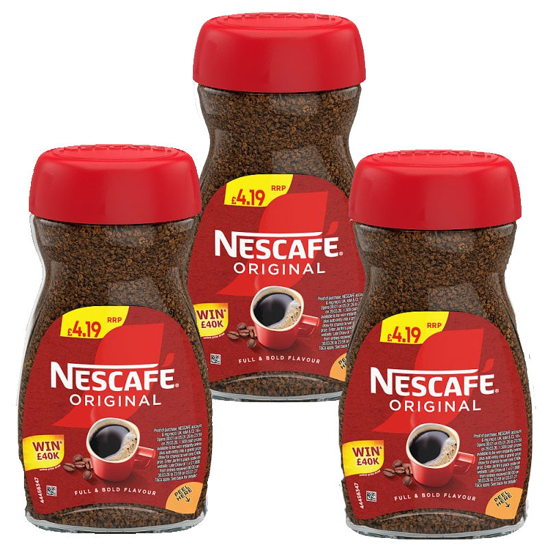 Nescafé Original & Original Decaf Instant Coffee 95g PMP (3 & 6 Bottles)