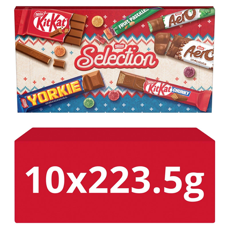 Nestlé Christmas Chocolate Selection Box 223.5g – (5 & 10 Boxes) | KitKat Aero Yorkie