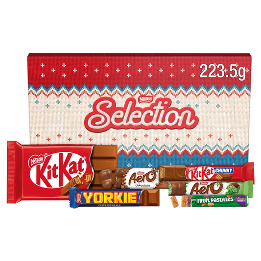 Nestlé Christmas Chocolate Selection Box 223.5g – (5 & 10 Boxes) | KitKat Aero Yorkie