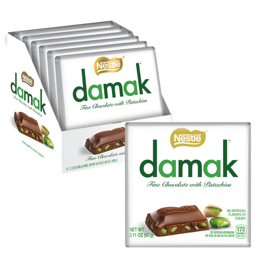 Nestlé Damak Milk Chocolate with Pistachios 60g (Box of 6)