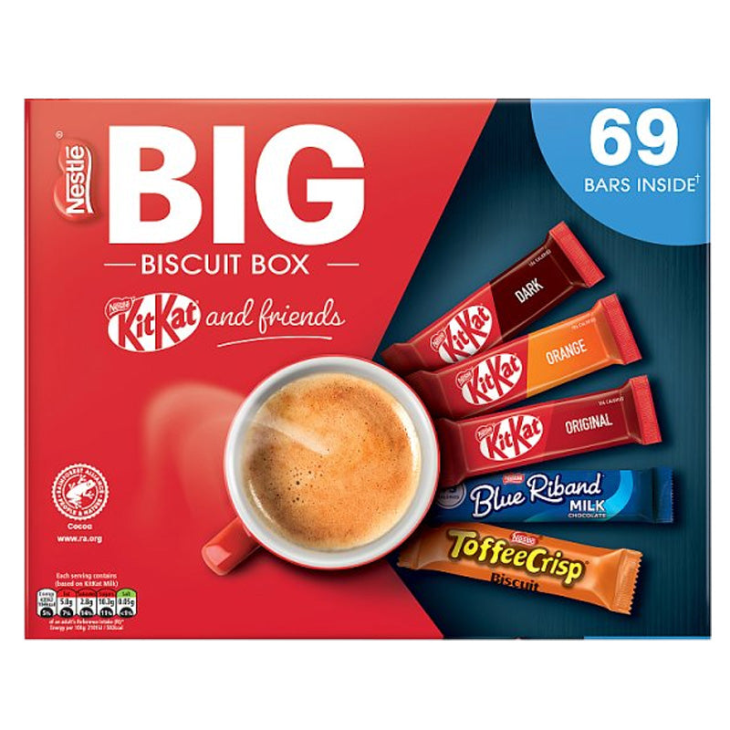 Nestlé KitKat and Friends Big Biscuit Box 1.357kg | 69 Assorted Chocolate Biscuit Bars