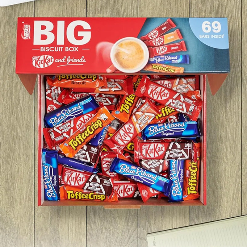 Nestlé KitKat and Friends Big Biscuit Box 1.357kg | 69 Assorted Chocolate Biscuit Bars
