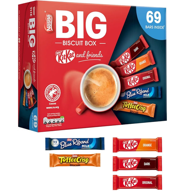 Nestlé KitKat and Friends Big Biscuit Box 1.357kg | 69 Assorted Chocolate Biscuit Bars