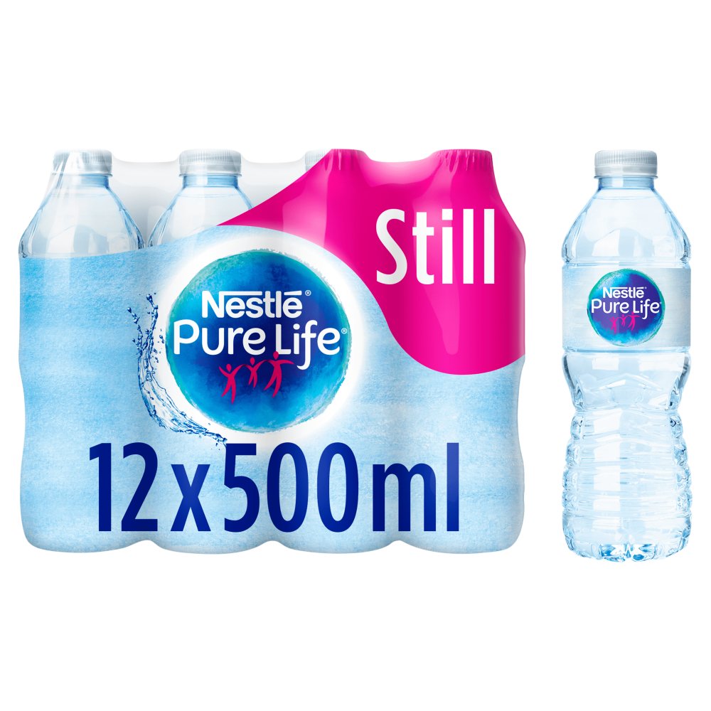 Nestlé Pure Life Still Spring Water 500ml Bottles (Pack of 12)