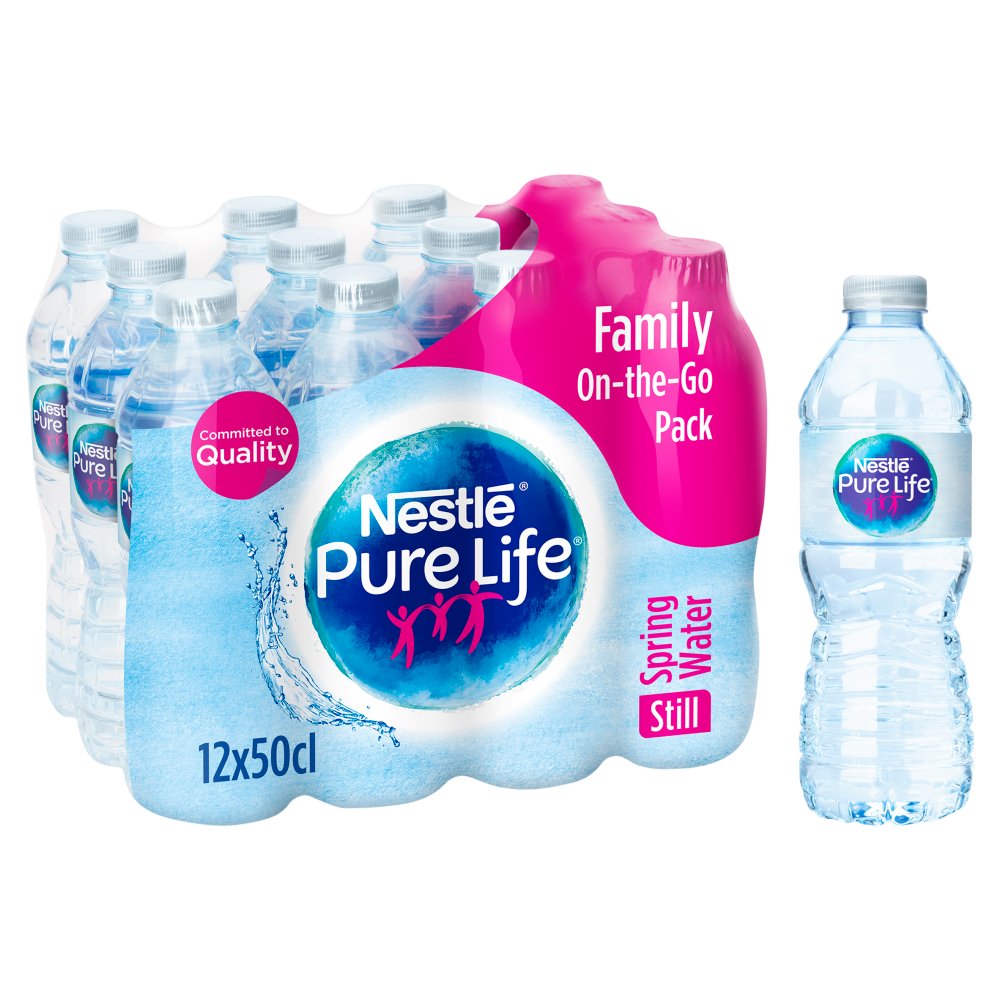 Nestlé Pure Life Still Spring Water 500ml Bottles (Pack of 12)