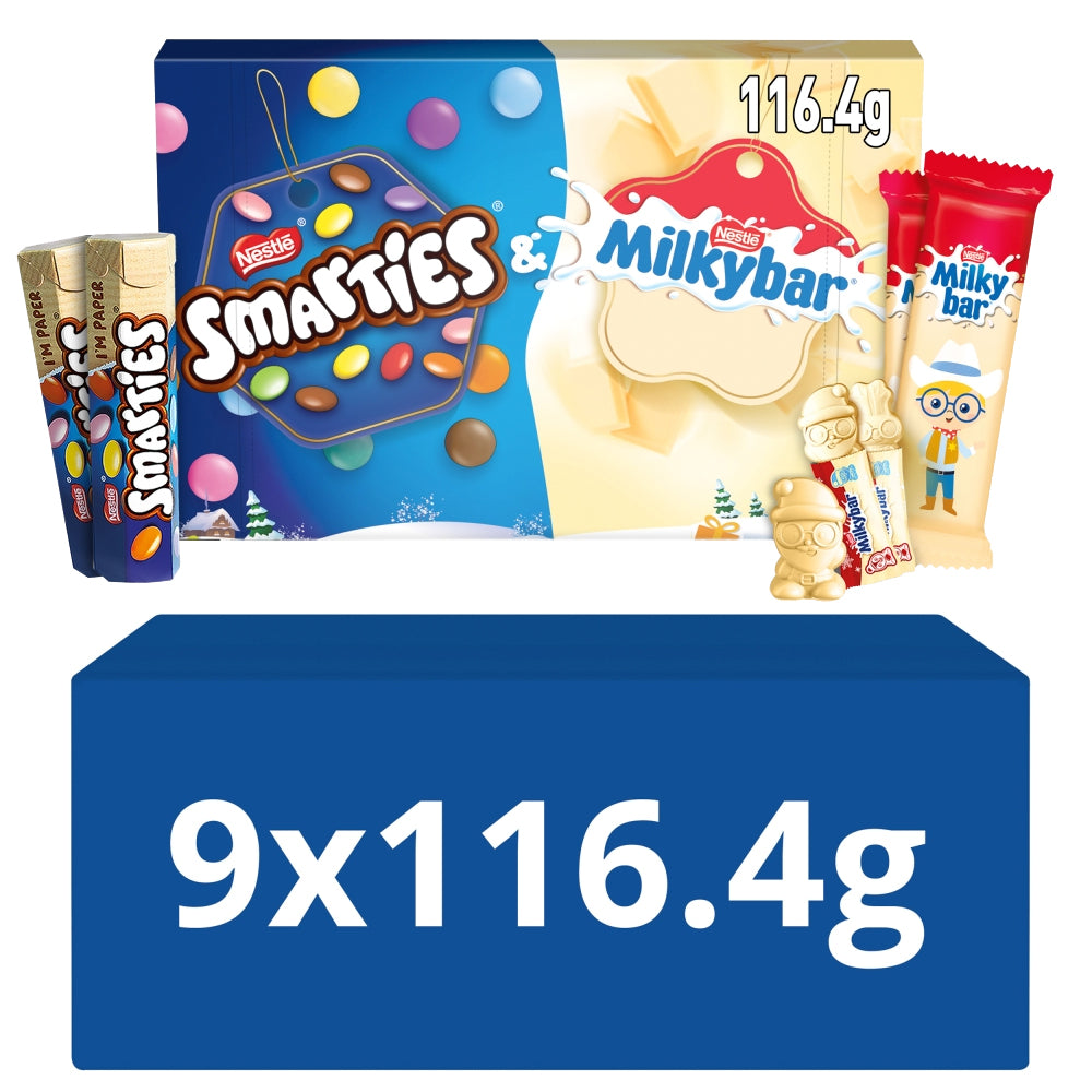 Nestlé Smarties & Milkybar Chocolate Selection 9 x 116.4g Boxes