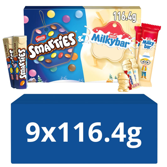 Nestlé Smarties & Milkybar Chocolate Selection 9 x 116.4g Boxes