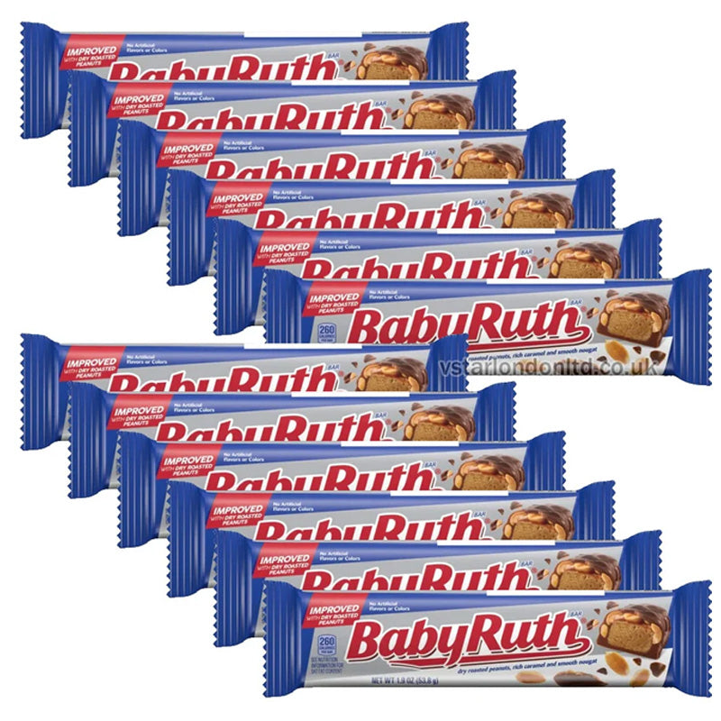 Nestle Baby Ruth Bars 59.5g – 12 & 24 Bars | American Chocolate Bar