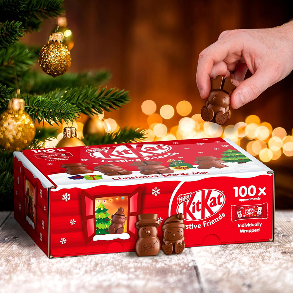 Nestlé KitKat Christmas Friends Festive Figures Bulk Box – 50 & 100 Pieces