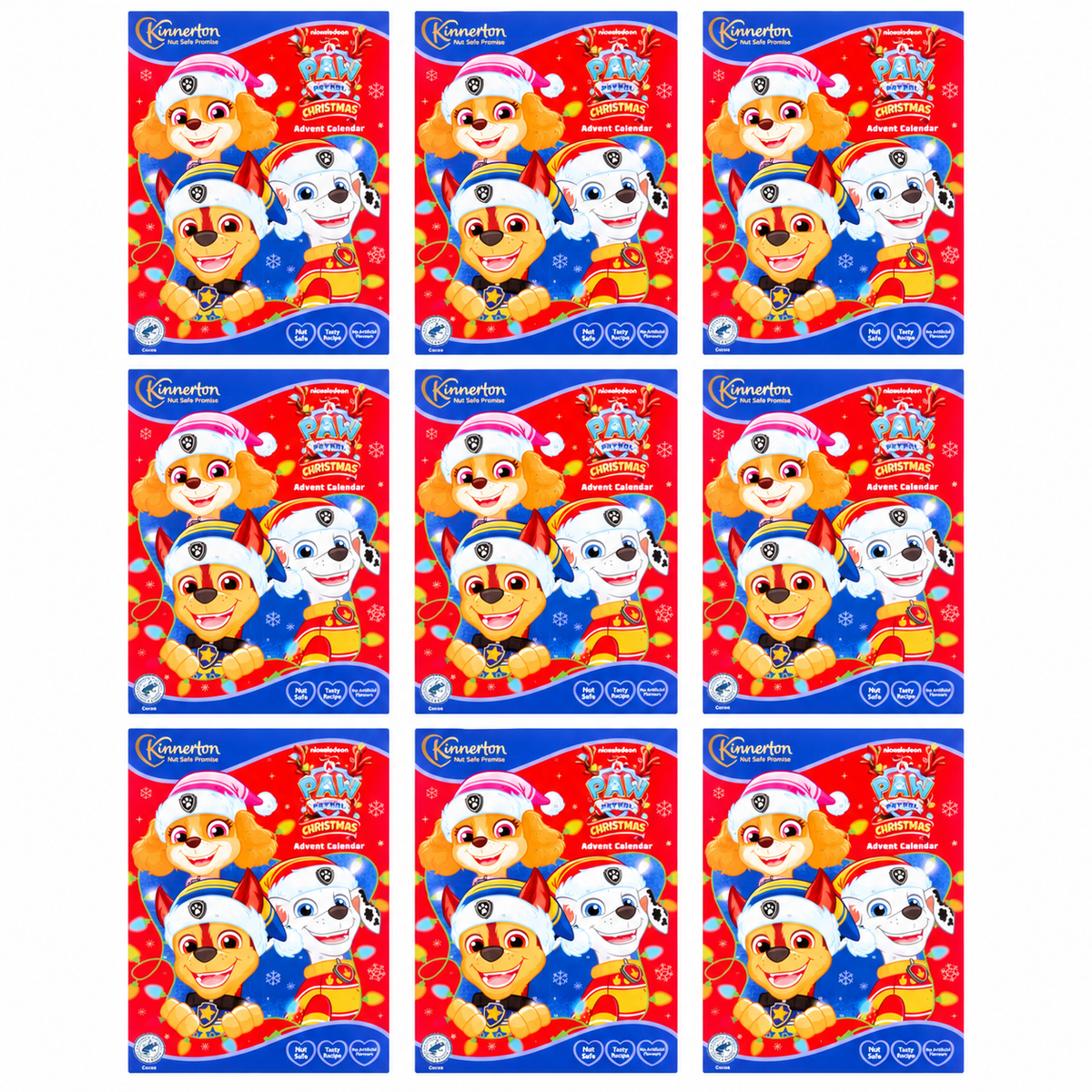 Kinnerton Paw Patrol Christmas Advent Calendar 40g (9 & 18 Boxes)