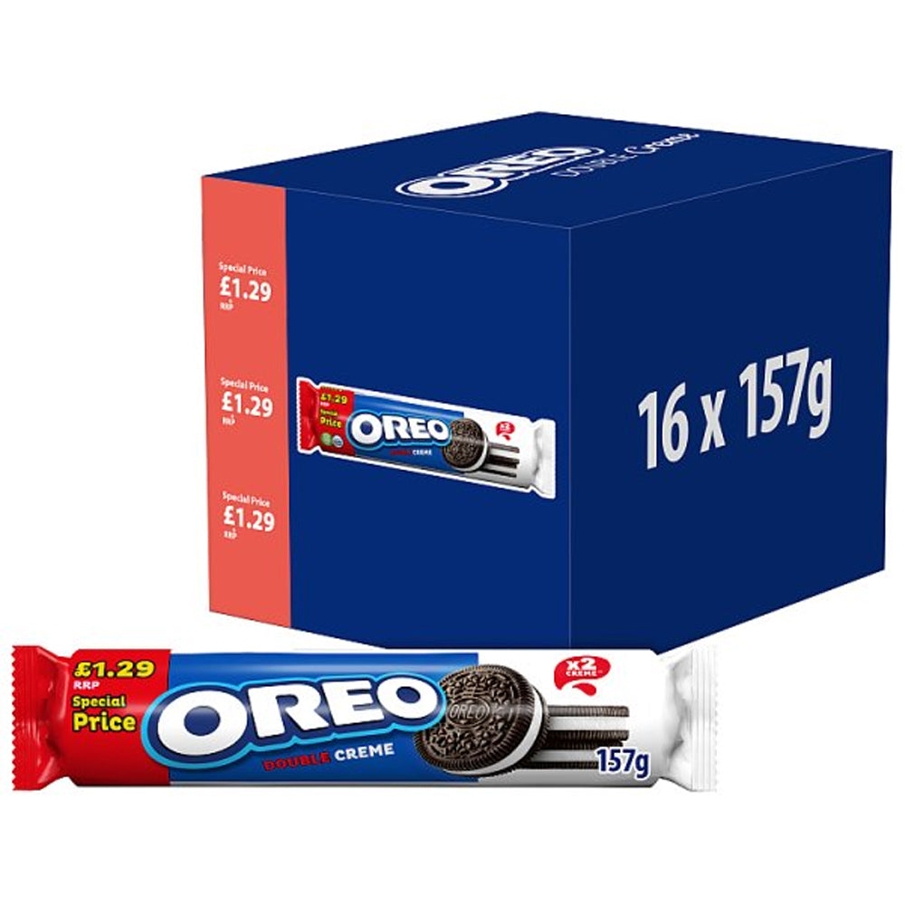 OREO Double Creme Vanilla Sandwich Biscuits PMP 157g (Box of 16)