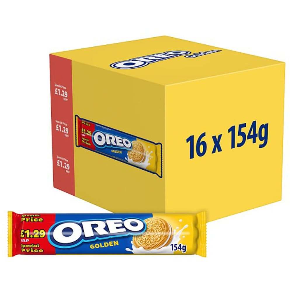 OREO Golden Sandwich Biscuits £1.29 PMP 154g (Box of 16)