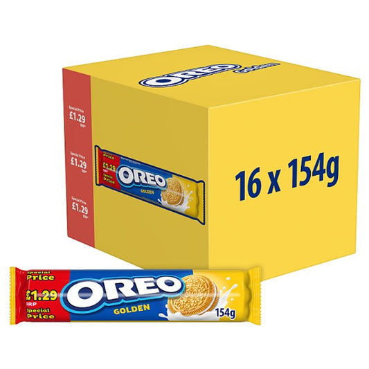 OREO Golden Sandwich Biscuits £1.29 PMP 154g (Box of 16)
