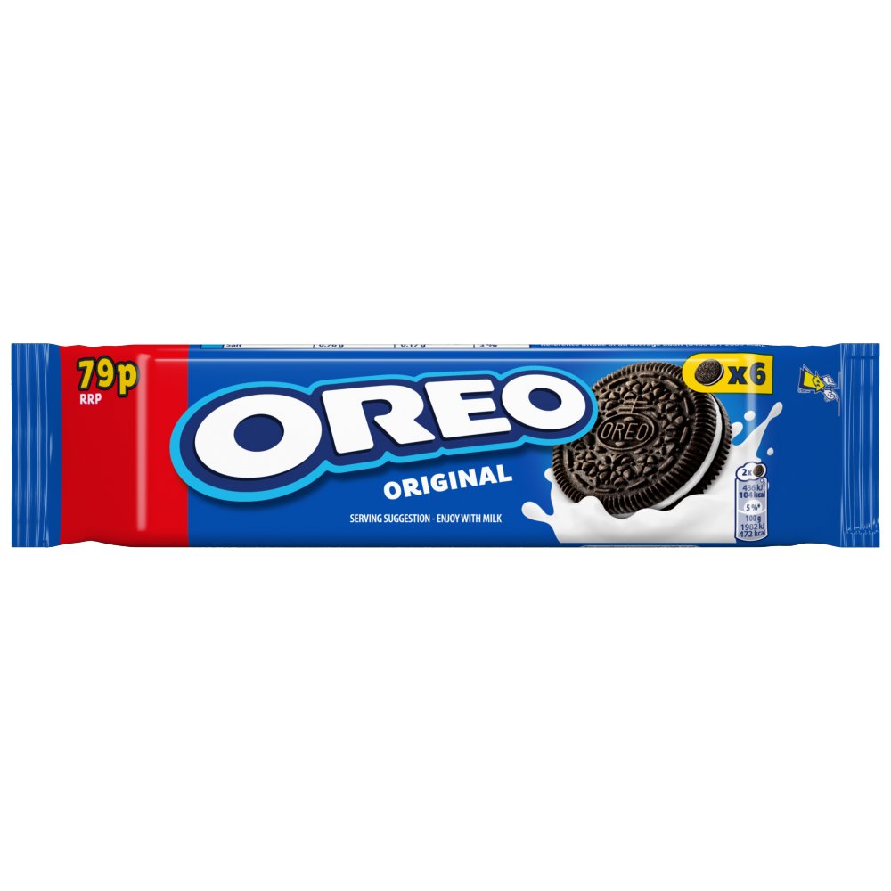 OREO Original Vanilla Sandwich Biscuit Snack Pack 66g (Box of 20)
