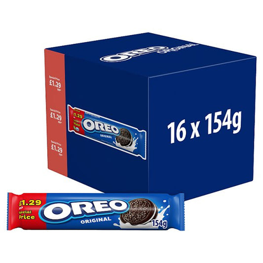OREO Original Vanilla Sandwich Biscuits 154g (Box of 16)