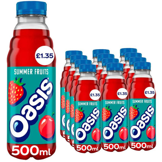 Oasis Summer Fruits – 12 x 500ml Bottles