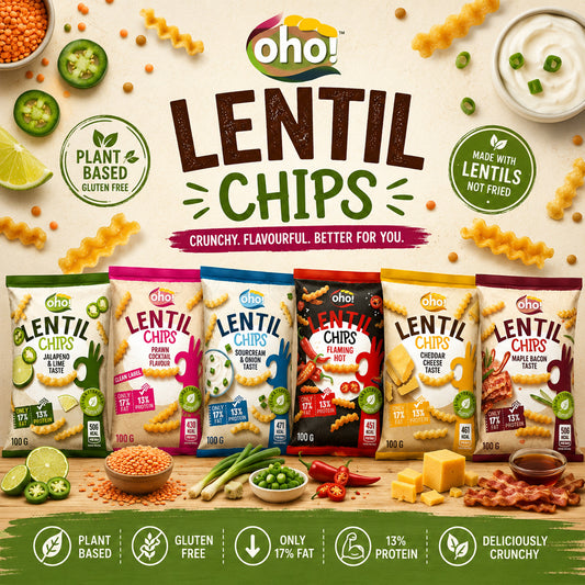 Oho Lentil Chips 100g Variety Pack Random Mix Snacks 10 15 20 Bags