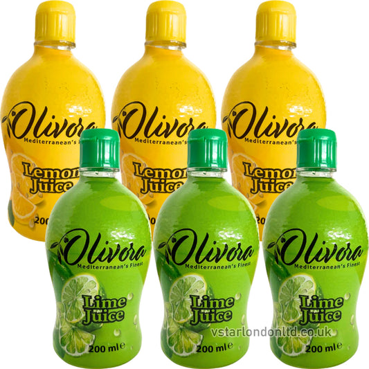 Olivora Lime & Lemon Juice 200g (6 & 12 Bottles)