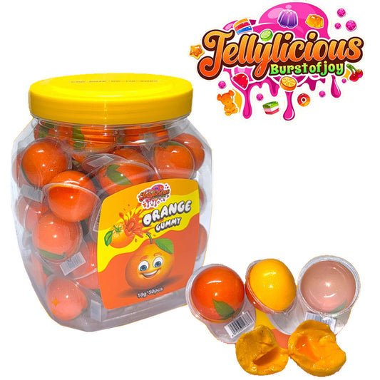 Orange Jelly Filled Gummy 18g – 50pcs Jar