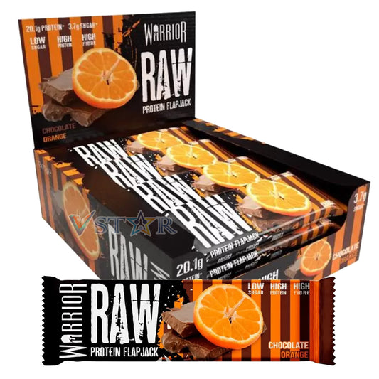 Warrior Raw Chocolate Orange Protein Flapjack Bar 75g (12 Bars)