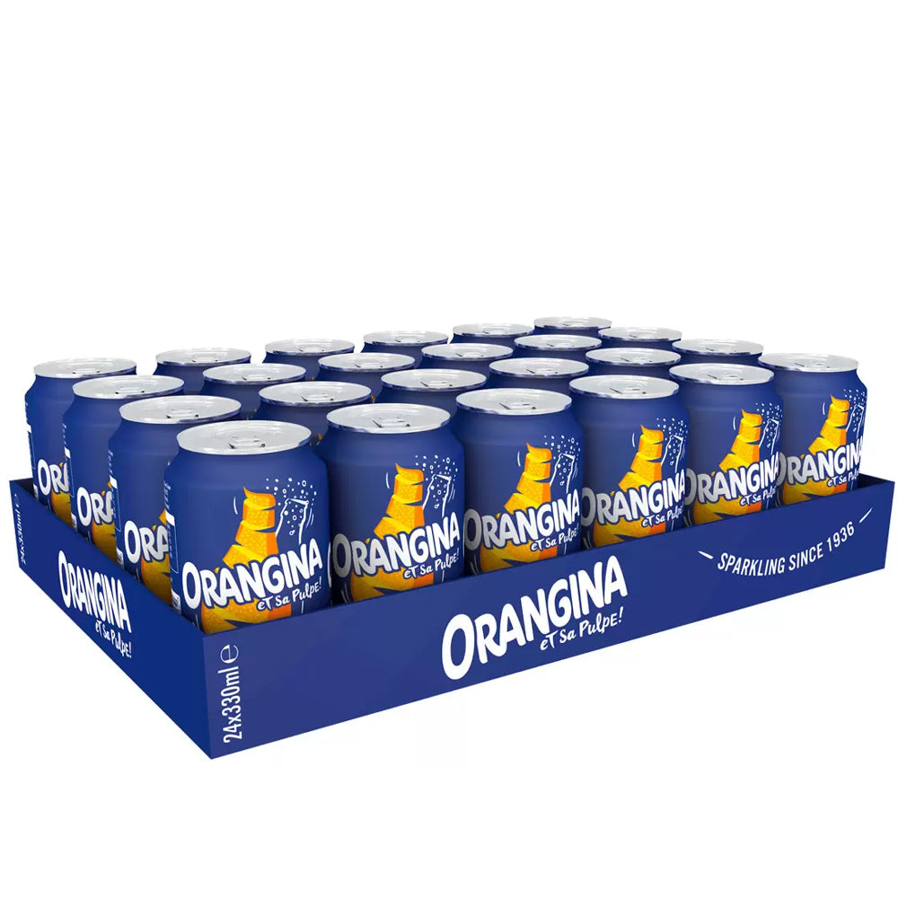 Orangina Orange Sparkling Drink Cans 330ml (Case of 24)