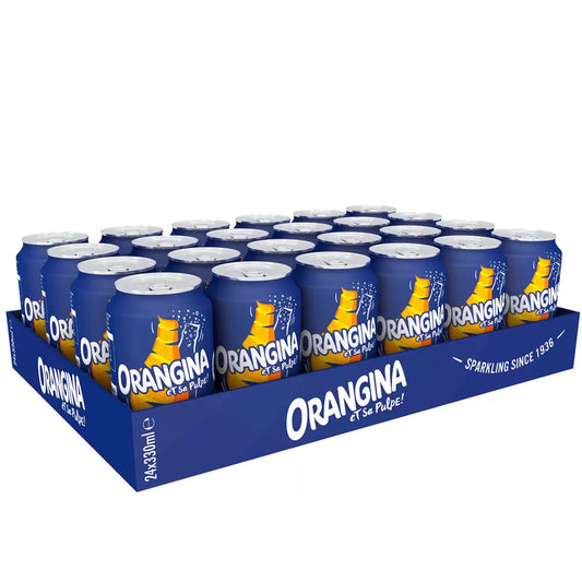 Orangina Orange Sparkling Drink Cans 330ml (Case of 24)