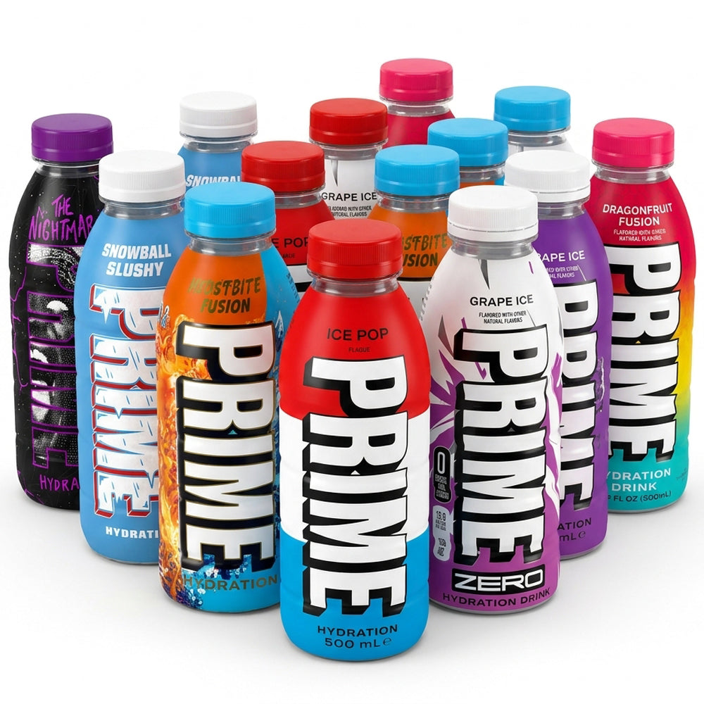 PRIME Hydration Random Mix Variety Pack 500mL – 6 & 12 Bottles