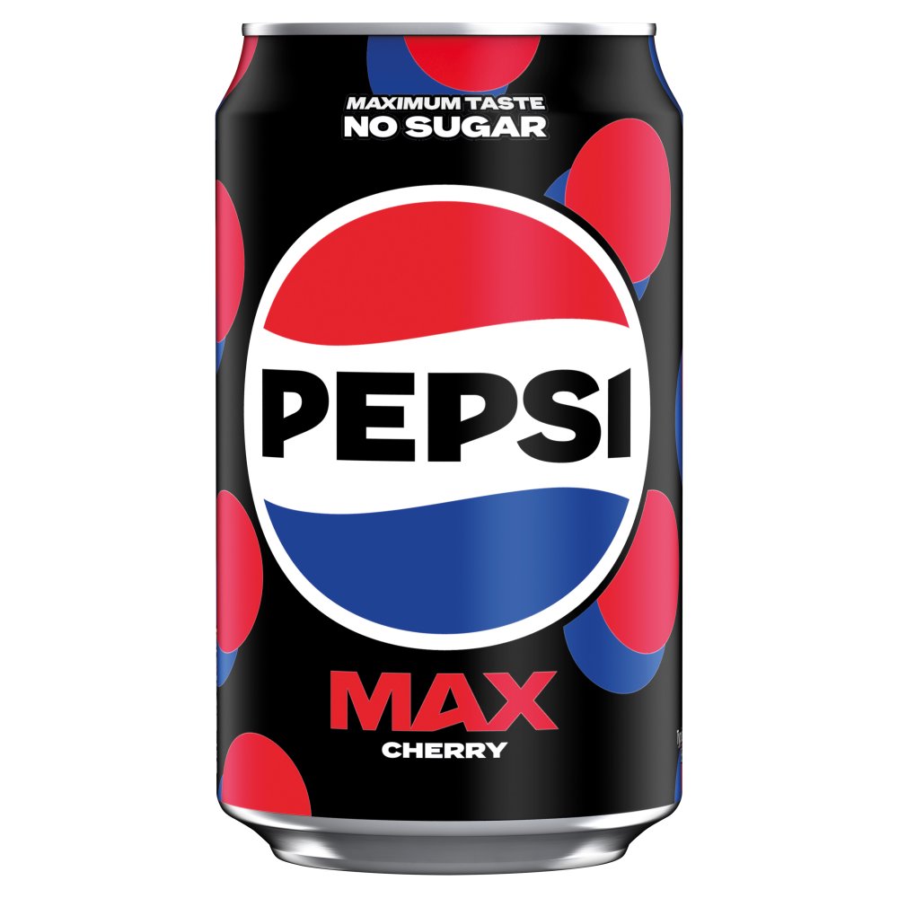 Pepsi Pepsi Max Cherry No Sugar Cherry Cola 330ml Cans (Case of 24)