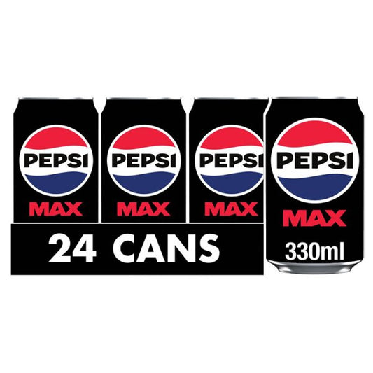 Pepsi Pepsi Max No Sugar Cola Cans 330ml (Case of 24)