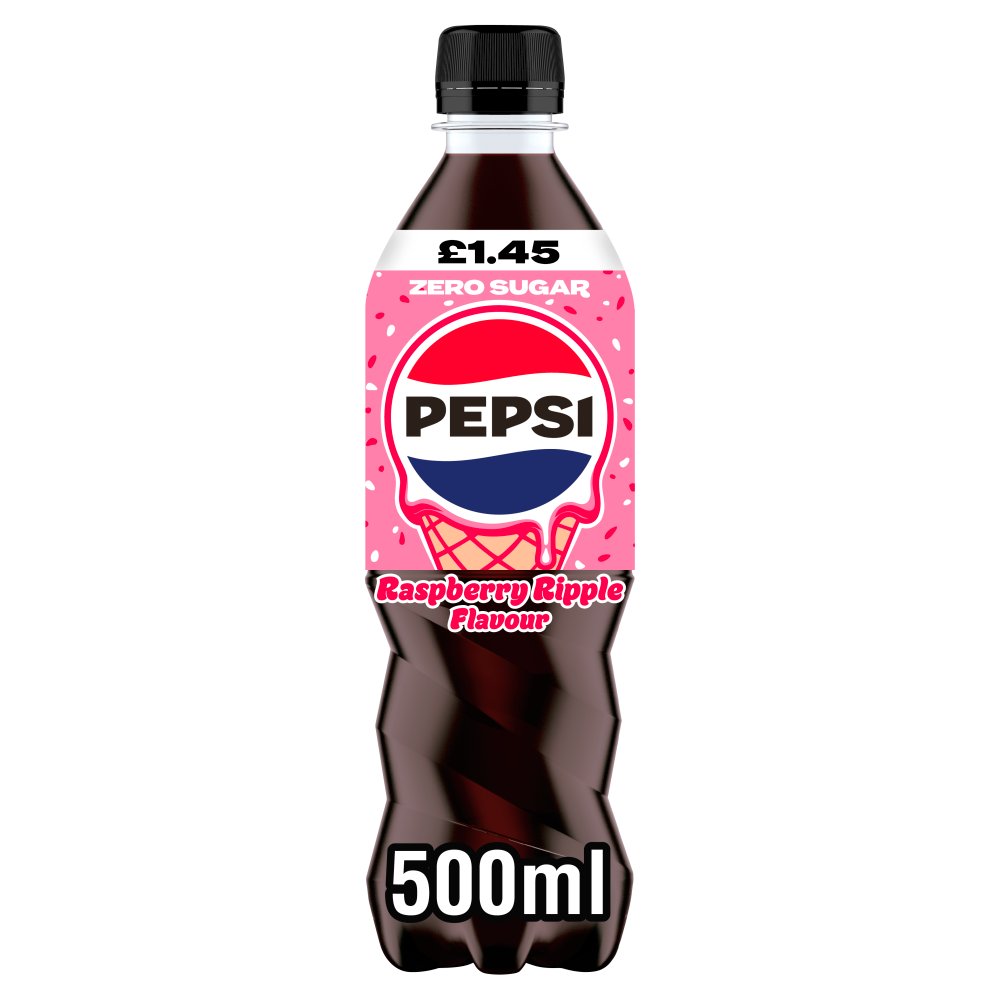 Pepsi Raspberry Ripple Flavour Zero Sugar 500ml (Case of 12)