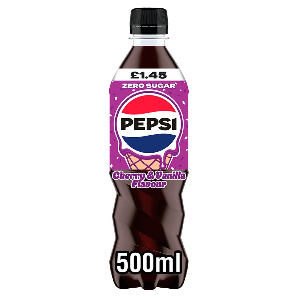 Pepsi Zero Sugar Cherry & Vanilla Cola PMP 500ml (Case of 12)
