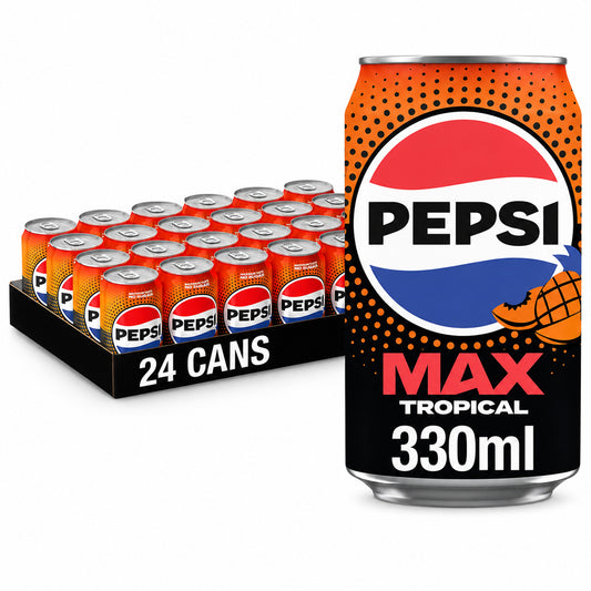 Pepsi Max Tropical 330ml Cans (12 & 24 Pack)