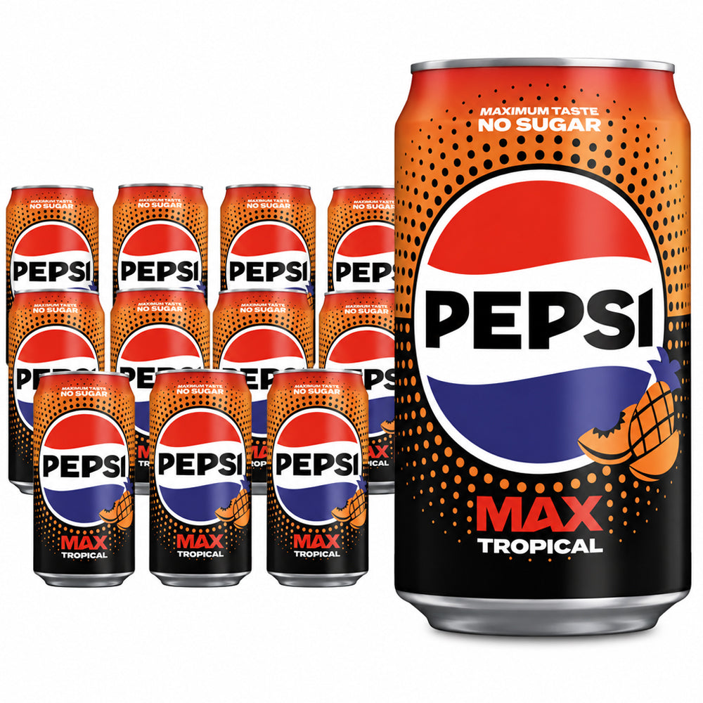 Pepsi Max Tropical 330ml Cans (12 & 24 Pack)