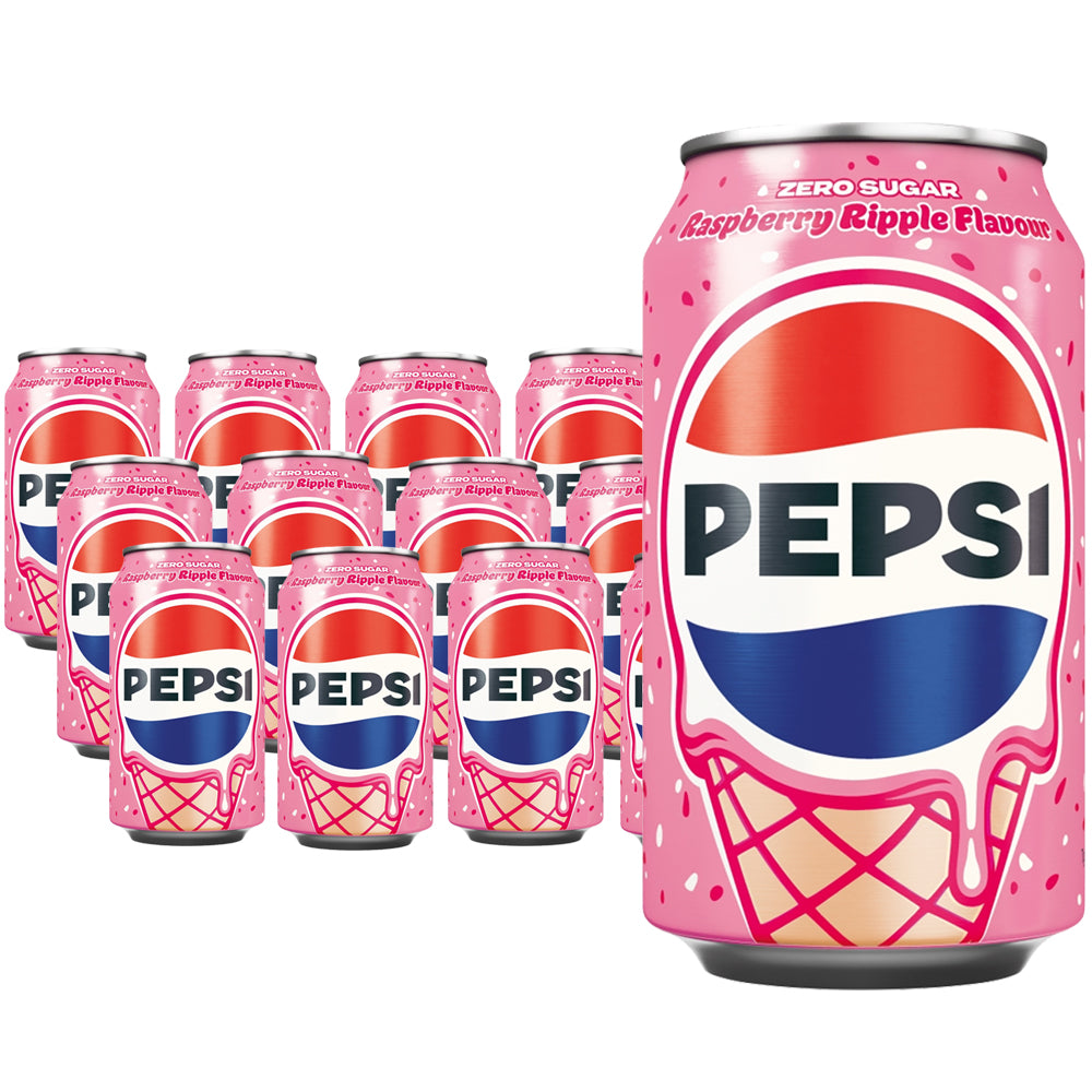 Pepsi Raspberry Ripple 330ml Cans (12 & 24 Cans)